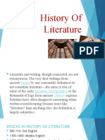 History of Literature