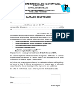 Carta de Compromiso de Entrega de Documentos