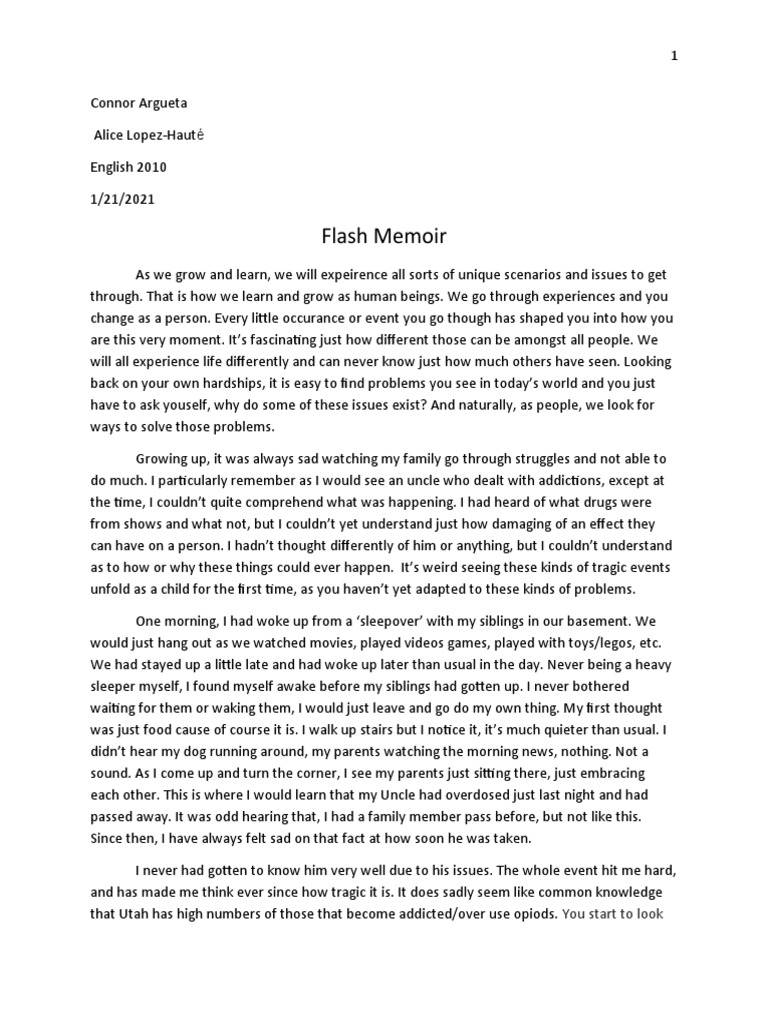Understanding Flash Memoirs | PDF | Drug Overdose | Society