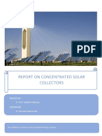 Report Economics- Concentrated Solar Collectors