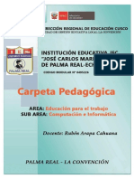 PDF Carpeta Pedagogica de Educacion para El Trabajo Jec 2017