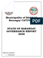 Municipality of BAGGAO Barangay CATUGAY: I. Preliminaries