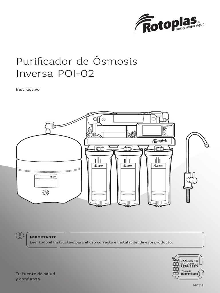 100 L casa al día 5 etapas Sistema de ósmosis inversa agua potable :  : Bricolaje y herramientas