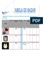 Tabela de Bazar Y888 28 de Abril 2021