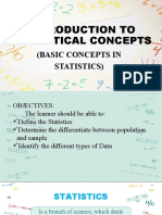 Introduction To Statistical Concepts: (Basic Concepts in Statistics)