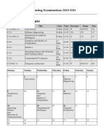 Timetable