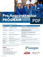 Pre-Apprenticeship Program: Timeline and Admittance Process