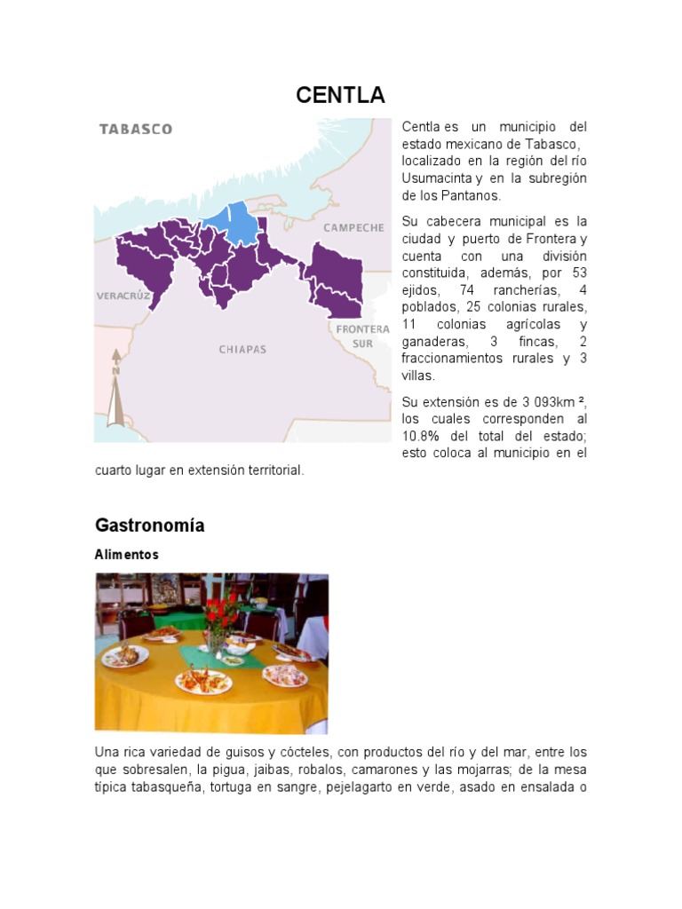 Gastronomía y Tradiciones de Centla | PDF | Cocina occidental | Comida ...