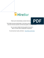 HireBar Sample Production Supervisor Interview Guide