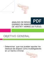 Analisis de Residuos de Disparo en Manos