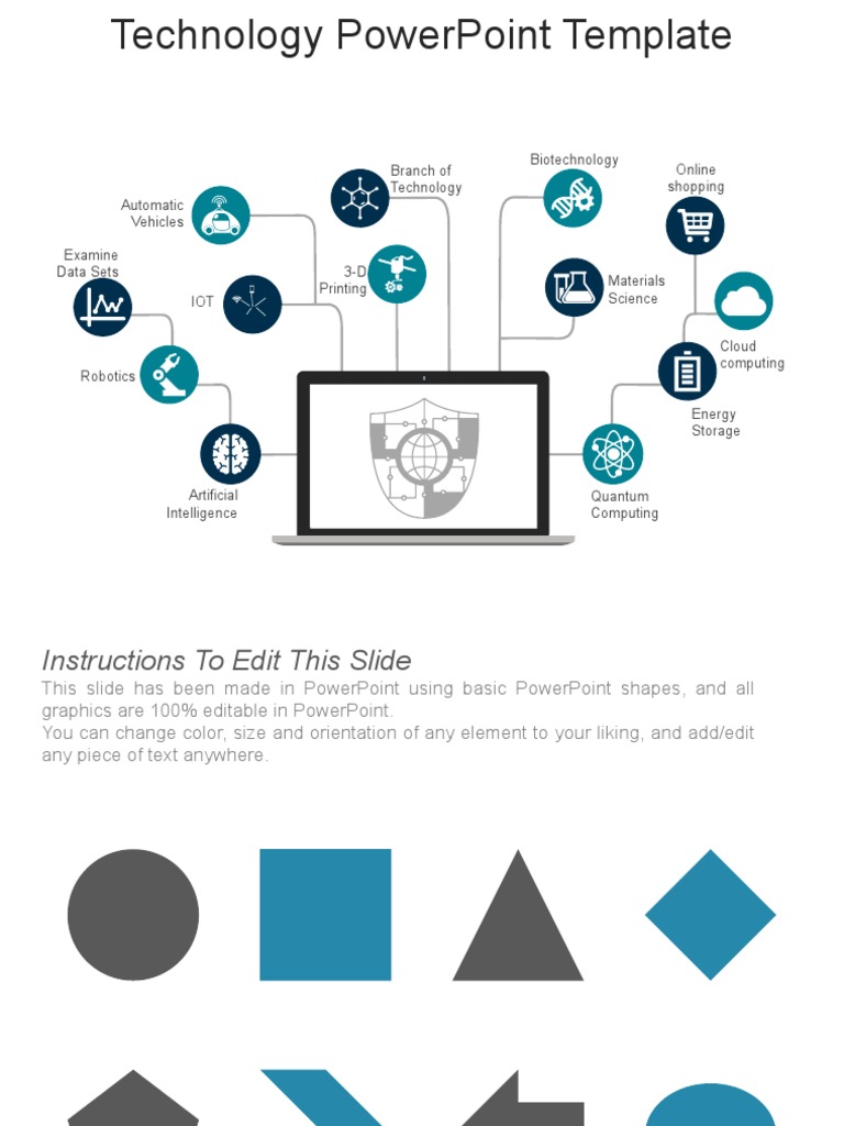 Editable Tech PowerPoint Template | PDF | Icon (Computing) | Microsoft ...