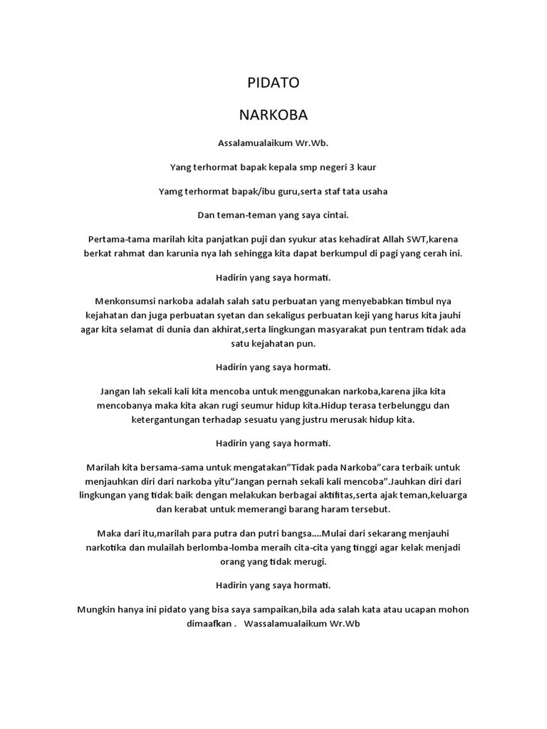 Pidato Narkoba  PDF