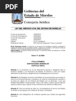 Ley Del Servicio Civil Del Estado de Morelos