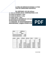 Tabla de Servicio