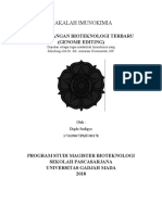 Digdo Sudigyo 419967 - TUGAS MAKALAH IMUNOKIMIA - (Topik Perkembangan Bioteknologi (Genome Editing) )