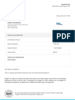 Contribution Receipt: Details of Beneficiary