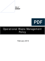 University of Leicester Waste Management Policy Feb 2013
