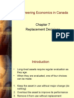 Engineering Economics in Canada: Replacement Decisions