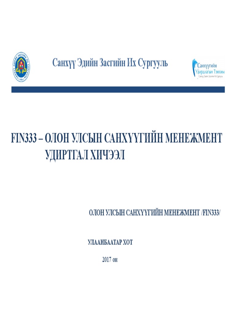 FIN333 | PDF