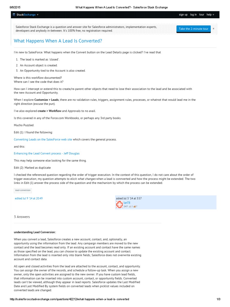 Lead Conversion Process in Salesforce | PDF | Software | Computer Science