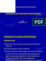 Pengantar Hukum Konstruksi