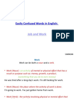 Job and Work: Easily Confused Words in English