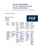 SMART Goal Setting and Action Planning Worksheet: Go For Your Goals