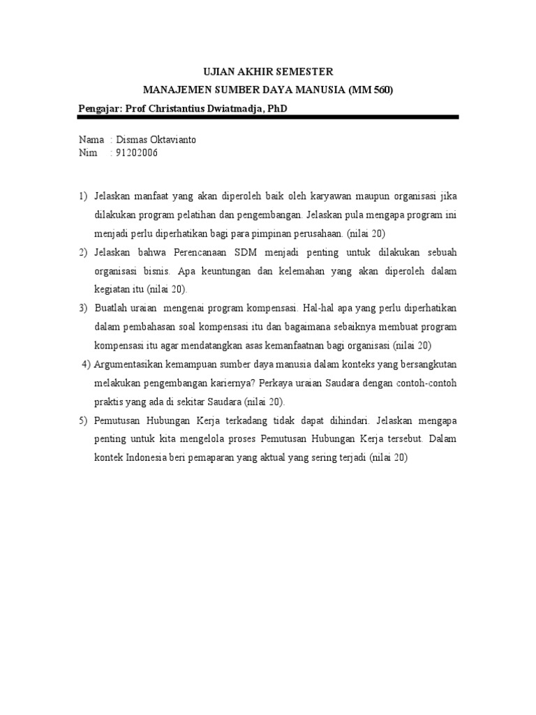 Dismas oktavianto tas msdm pdf
