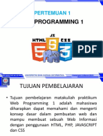 Web Programming 1: Pertemuan 1