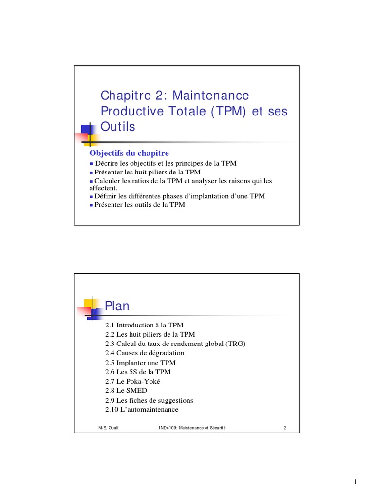 Outils et principes de la TPM | PDF | Sécurité | Business