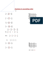 Rearrange The Fractions in Ascending Order: LCM 2x2x2x3