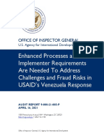 Enhanced Processes and Implementer Requirements Are Needed To Address Challenges and Fraud Risks in USAID’s Venezuela Response