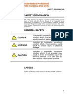 Safety Information: Submission Prohibited NEC Internal Use Only