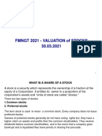 Valuation of Stocks - S - FMNGT 2021 - 30.03.2021