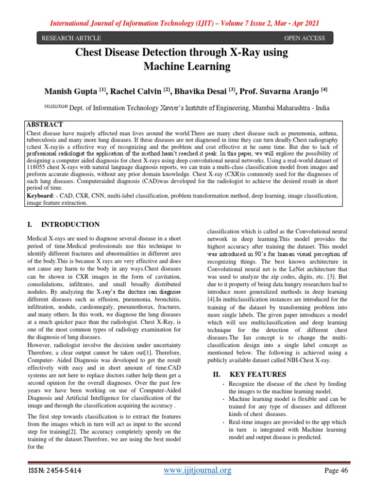 Chest Disease Detection via Machine Learning | PDF | Deep Learning ...
