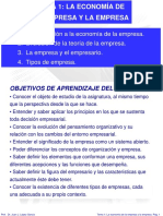 Tema 1 La Economia de La Empresa y La Empresa