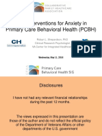 Brief Interventions For Anxiety in Primary Care Behavioral Health (PCBH)