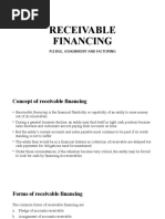 Receivable Financing: Pledge, Assignment and Factoring