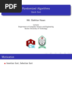 Randomized Algorithms: Quick Sort