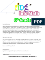 Spring Into Math 6th Grade-Full Packet