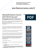 MariaDB Galera Cluster With HA Proxy and Keepalived On Centos 6 - The Noc Cave