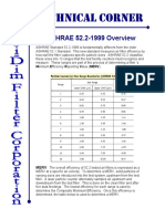 Technical Corner: ASHRAE 52.2-1999 Overview