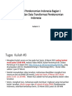 Kuliah #3 Transformasi Perekonomian Indonesia Bagian I Konsep Dasar