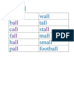 All Wall B Tall C ST F Mall H Small P Football: All All All All All All All