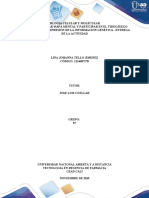 Bilogia Celular y Molécular Tarea 5 - Elaborar Mapa Mental y Participar en El Videojuego Sobre El Flujo y Expresión de La Información Genética - Entrega de La Actividad - Unad