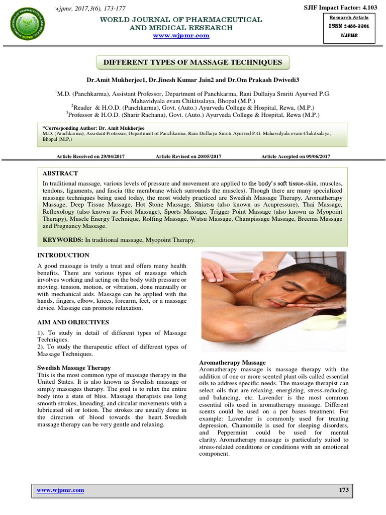 An Overview of Different Types of Traditional Massage Techniques and ...