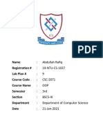 Name Registration # Lab Plan # Course Code Course Name Semester Section Department Date