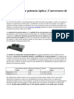 Estimaciones de Potencia Óptica