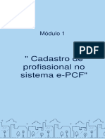 Cadastro de Profissional No Sistema E-PCF