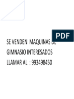 Se Venden Maquinas de Gimnasio Interesados Llamar Al